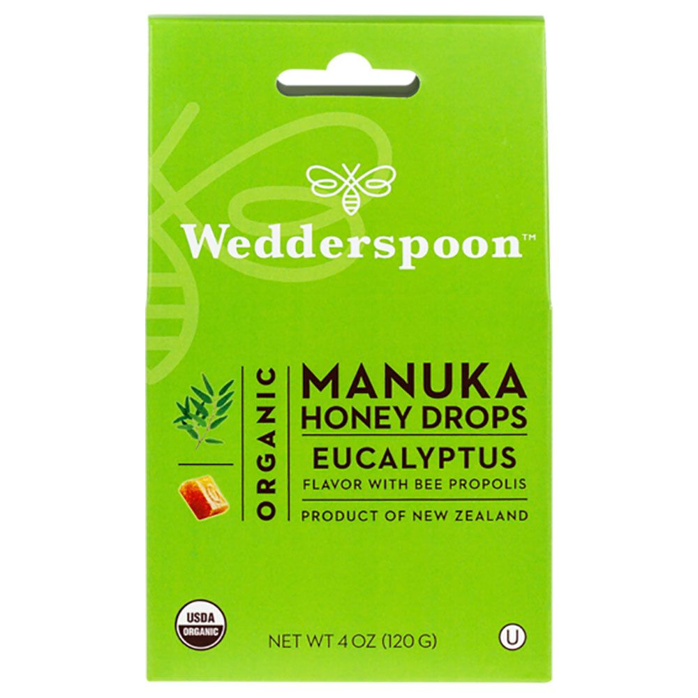 Wedderspoon - Organic Manuka Honey Drop Eucalyptus 120g 20'S