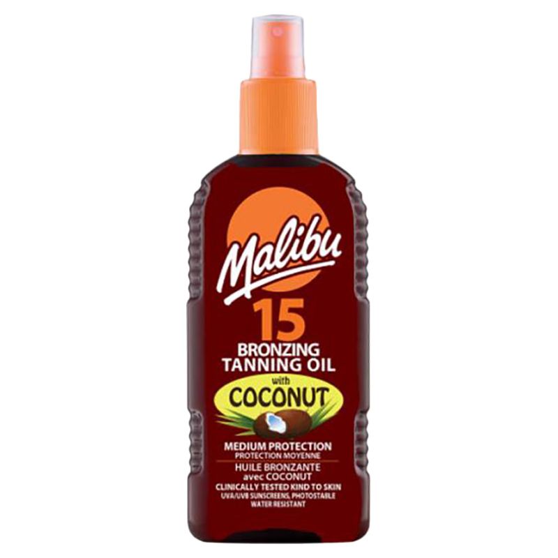 Malibu - Bronzing Tanning Oil With Coconut SPF15 200ml