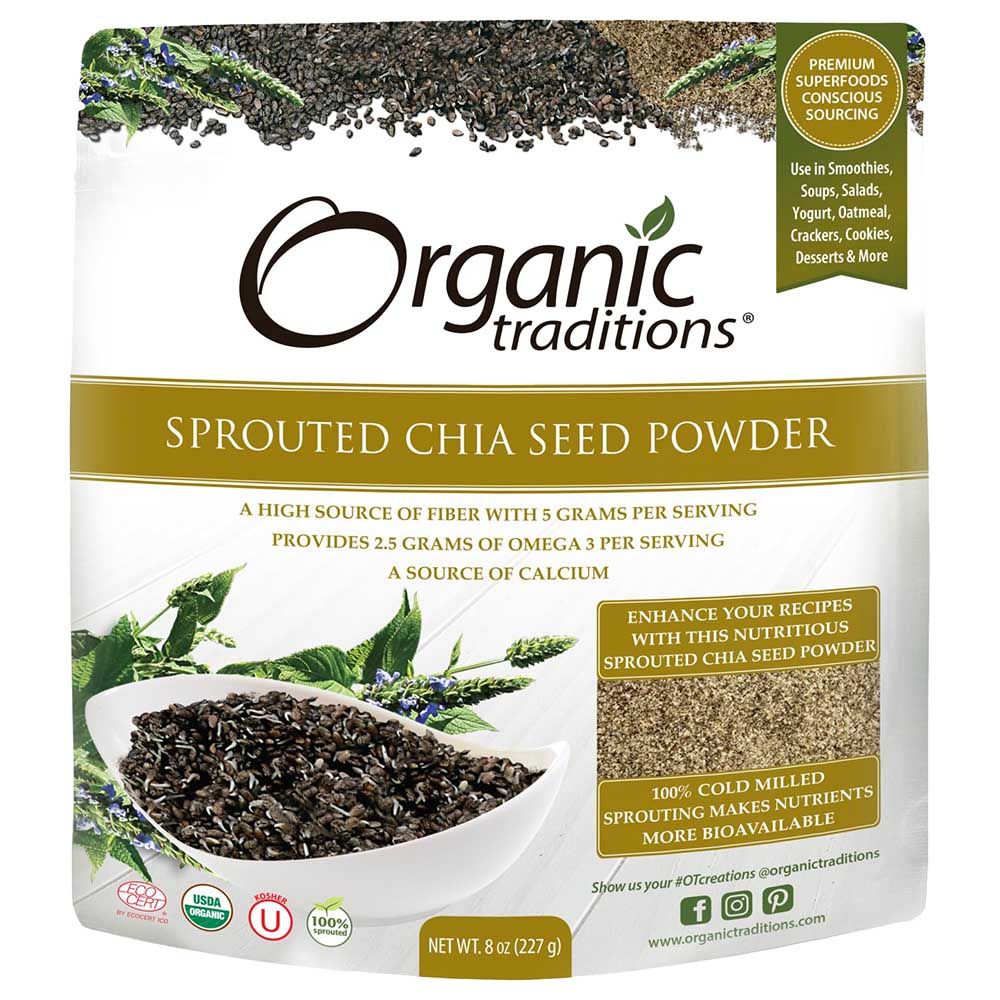 Organic Traditions Sprouted Chia Seed Powder 227g