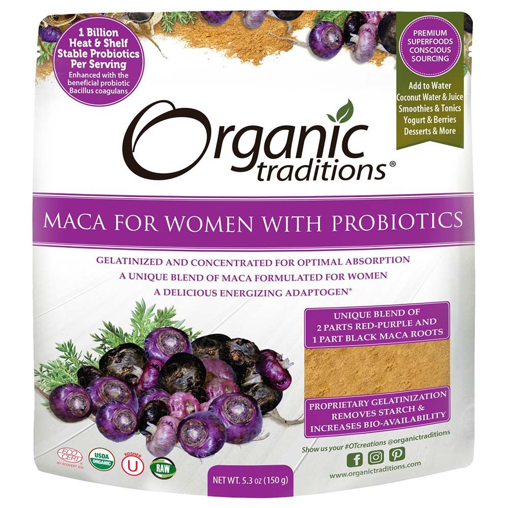 Organic Traditions Women's Maca Powder w/Probiotics 150g