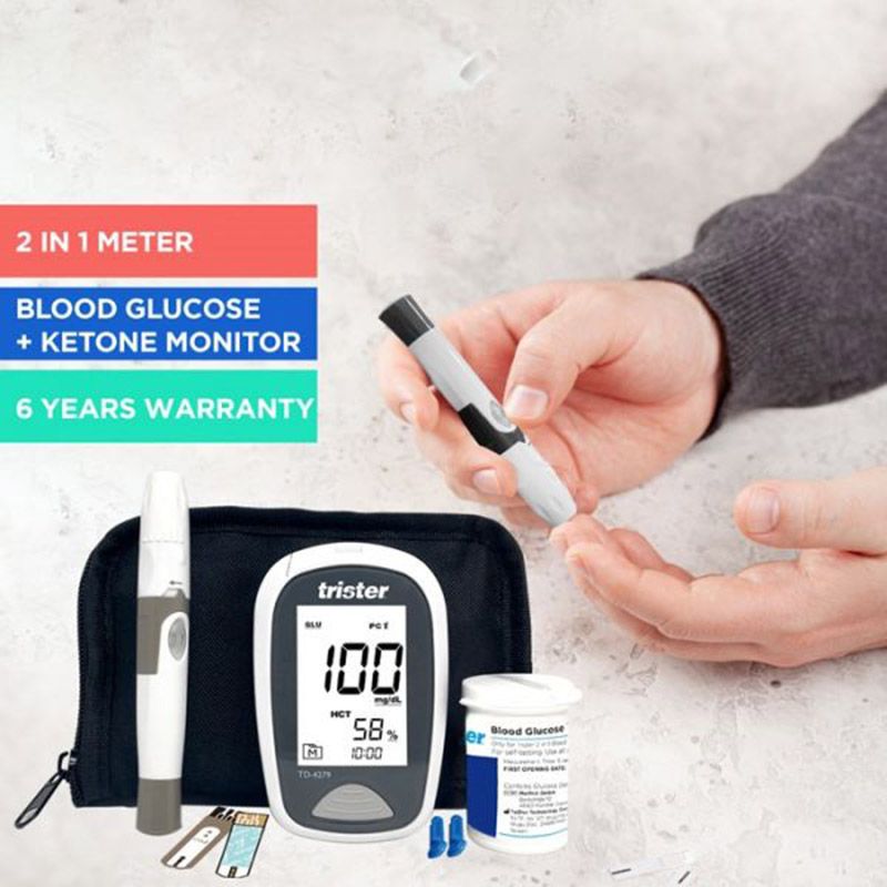 Trister - 2 In 1 Blood Glucose + B Ketone Monitoring System