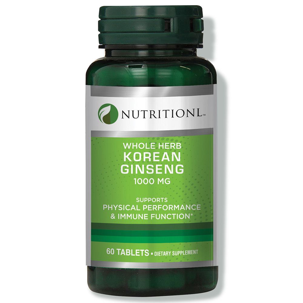 Nutritionl - Whole Herb Korean Ginseng 1000mg 60 Tablets