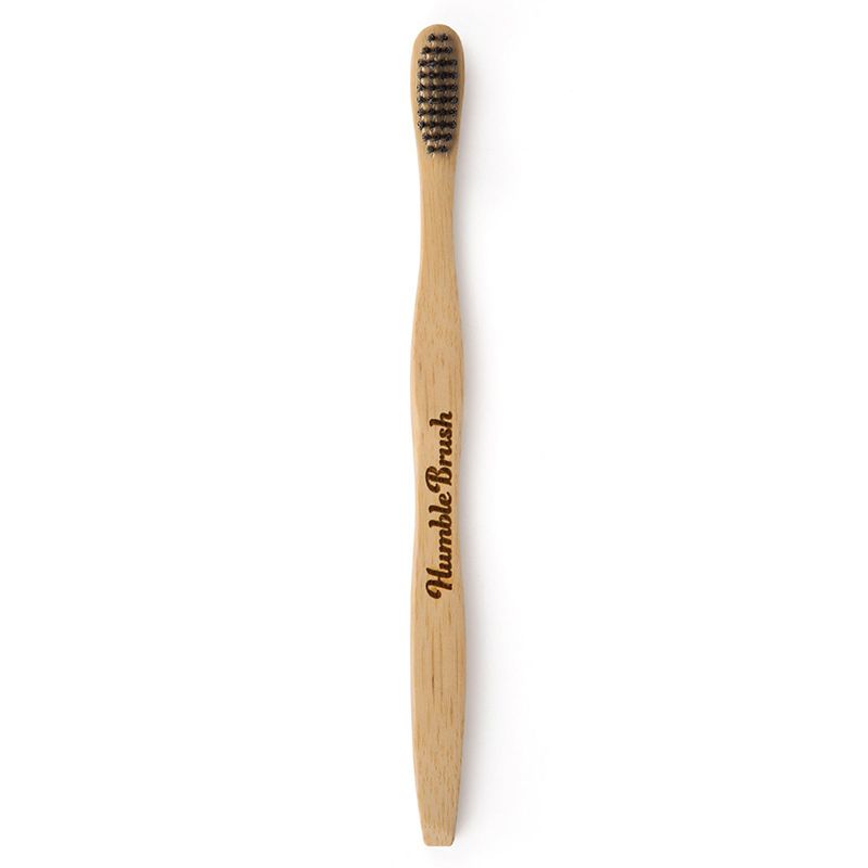 The Humble Co - Soft Bristles Brush Adult - Charcoal