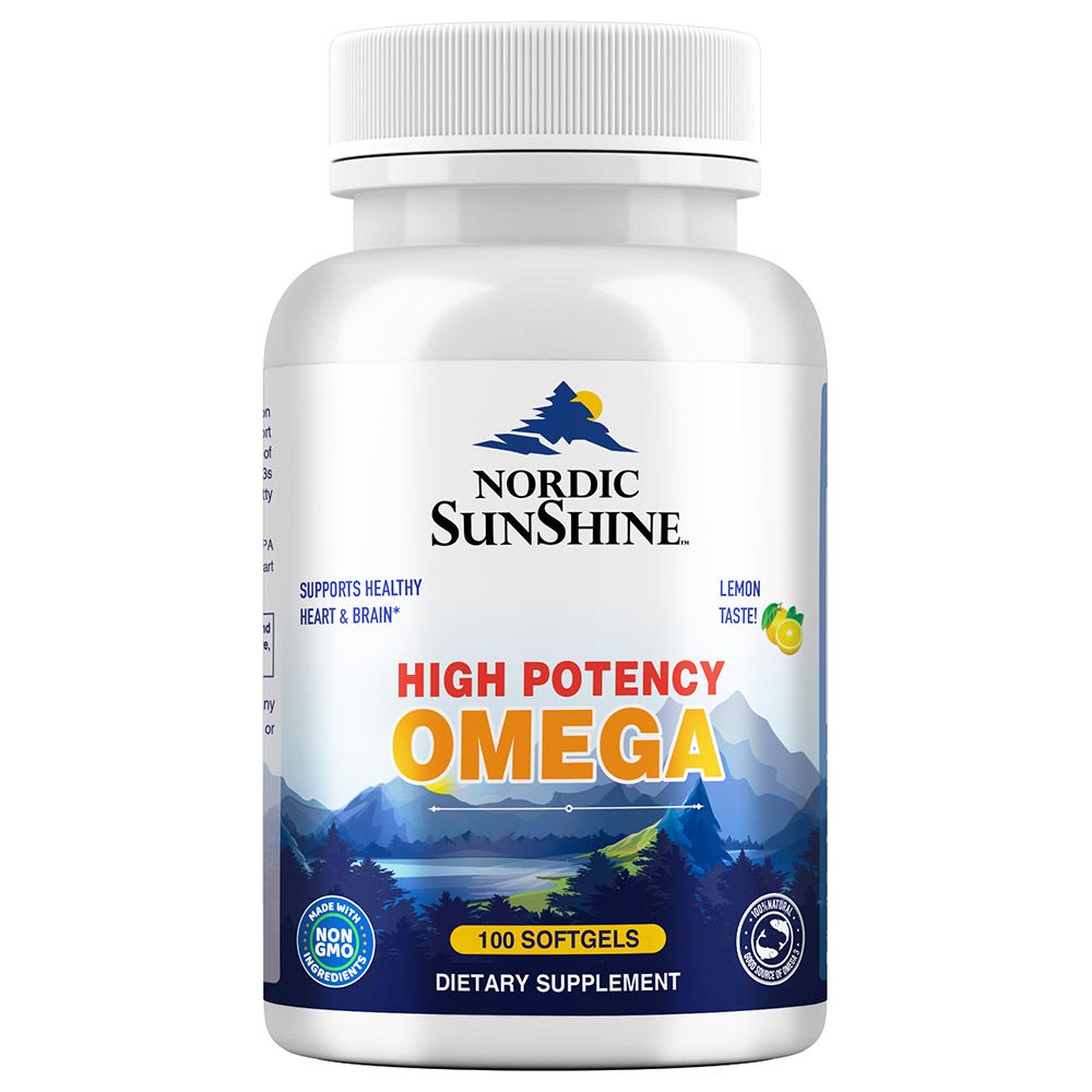 Nordic Sunshine - High Potency Omega 1280mg 100 Softgels