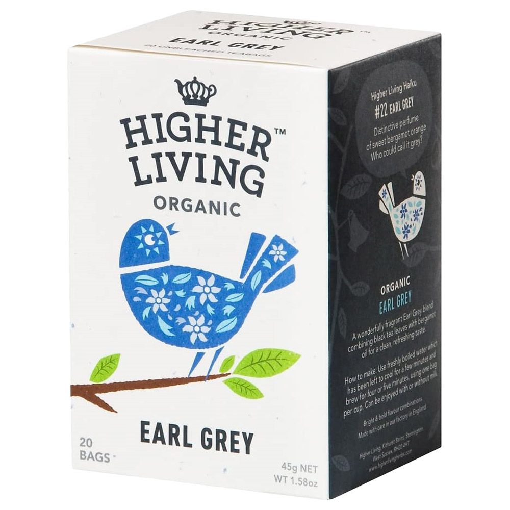 Higher Living - Earl Grey Tea Bags - 20 Bags