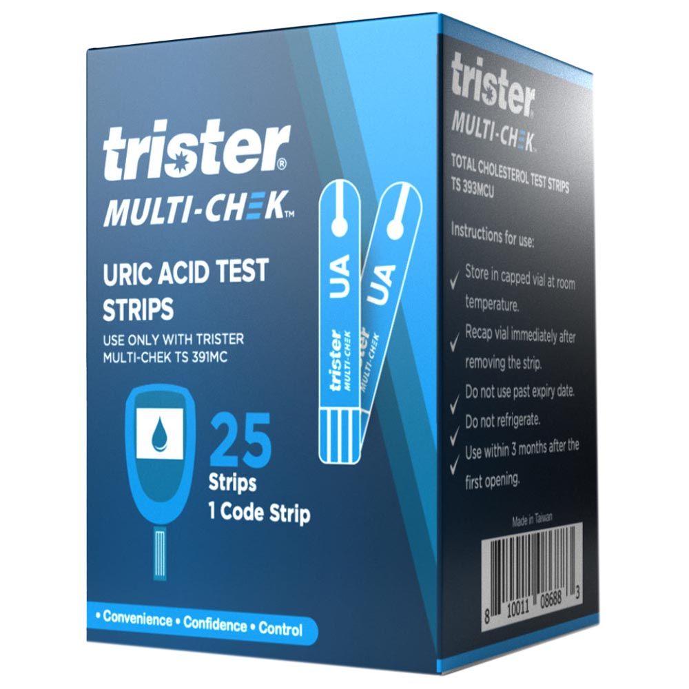 Trister - Multi Check Uric Acid Test Strip 25's