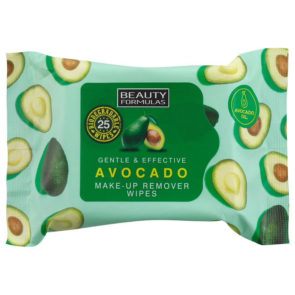 Beauty Formulas - Avocado Make-Up Remover Wipes - 25pcs