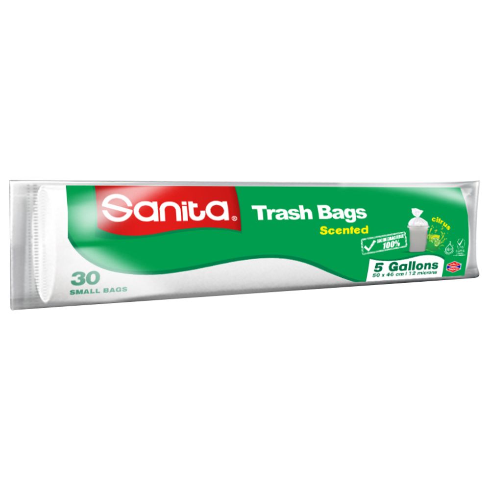 Sanita - Trash Bags Scented Biodegradable 5 Gallons 30 Bags