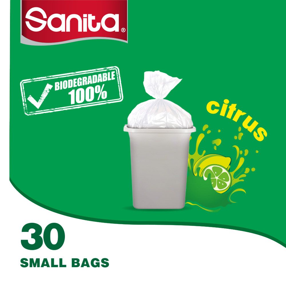 Sanita - Trash Bags Scented Biodegradable 5 Gallons 30 Bags