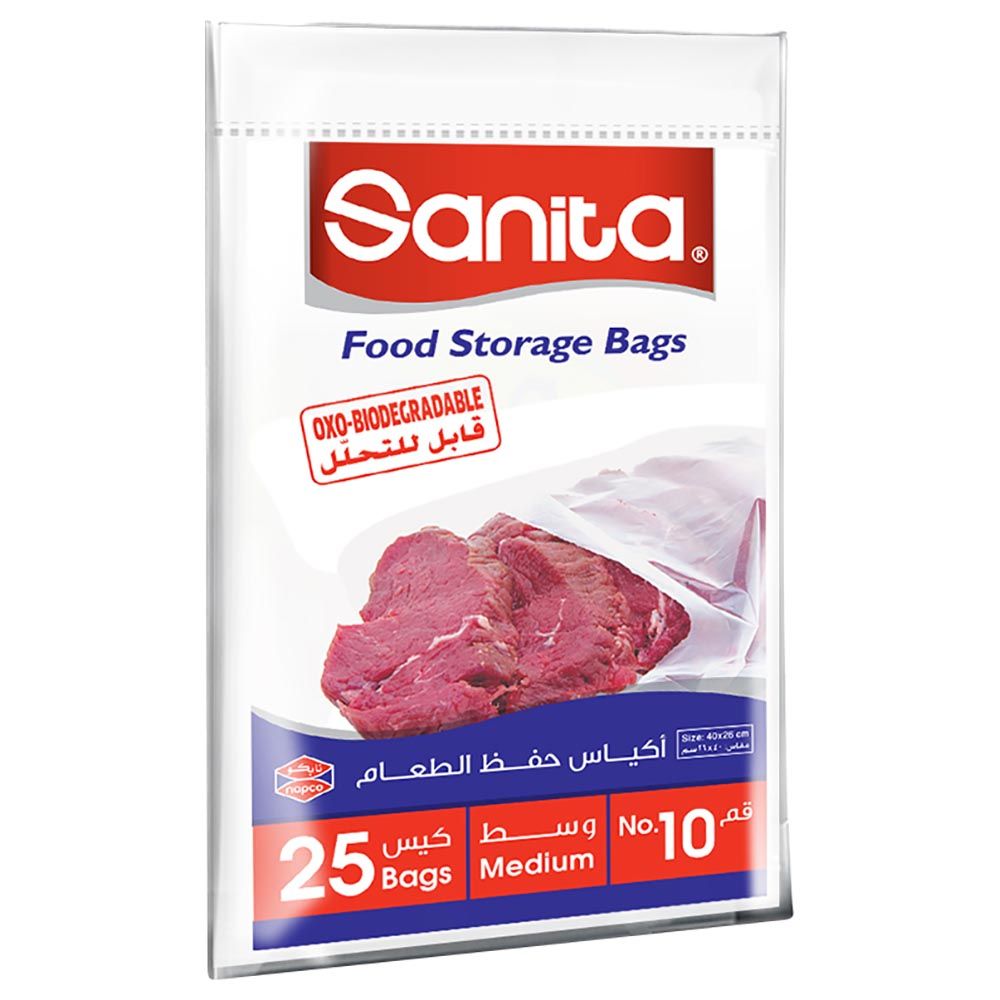 Sanita - Food Storage Bags Biodegradable No.10 - 25 Bags