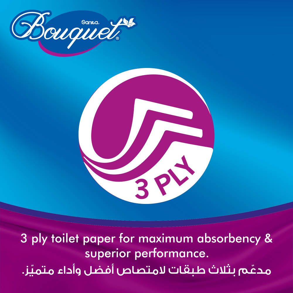 Sanita - Bouquet Toilet Paper 8 Roll 3 Ply - 171 Sheets