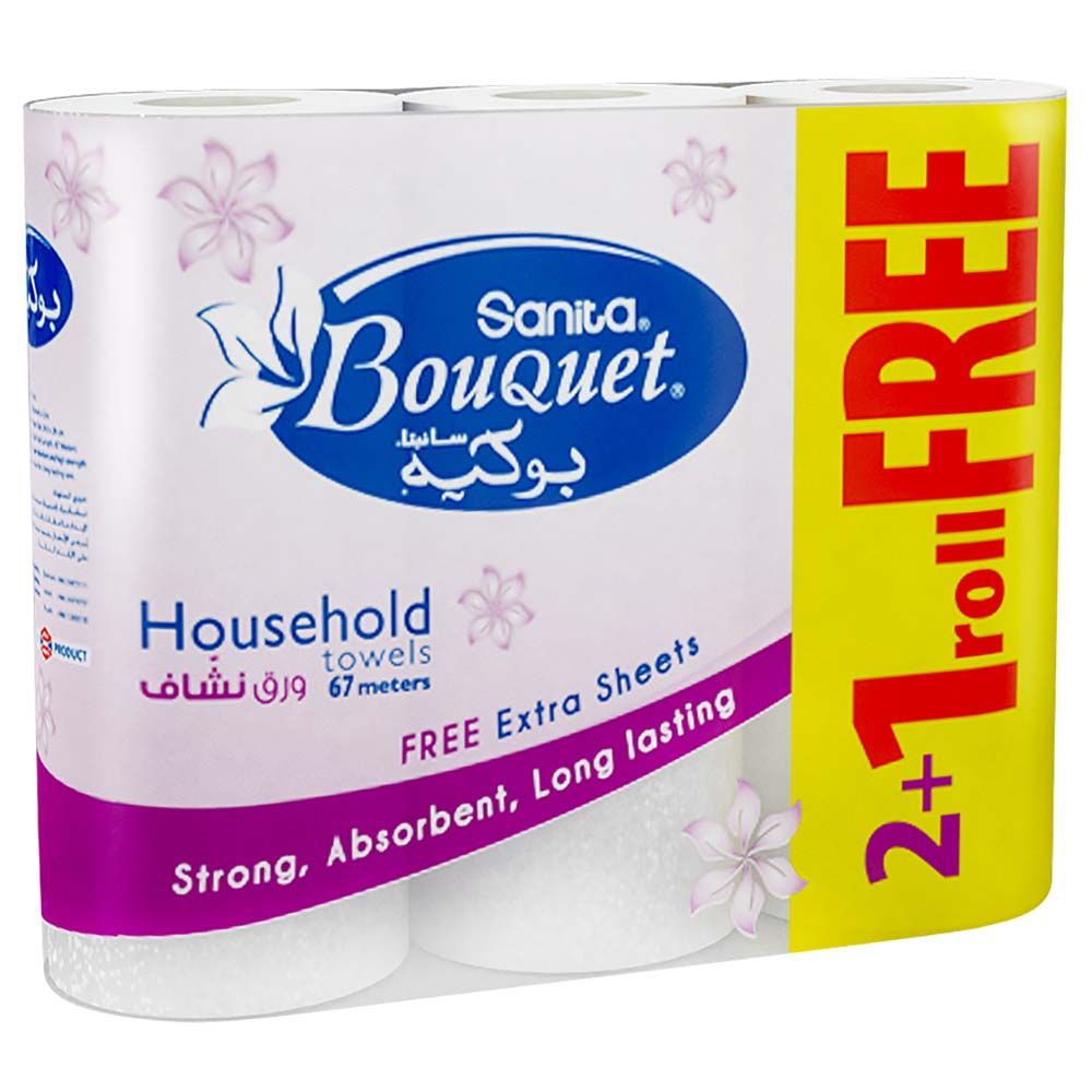 Sanita Bouquet - Paper Kitchen Towel 28cm 2+1 Free Roll