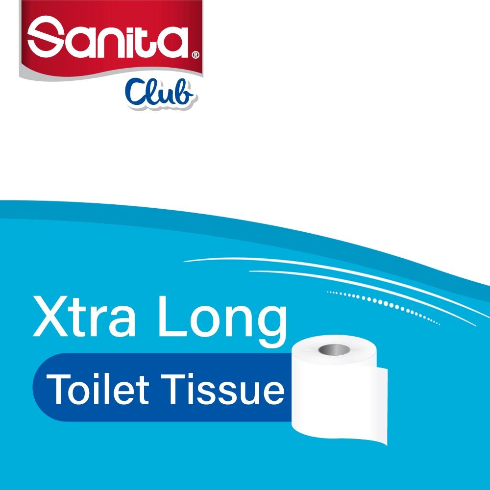 Sanita Club Toilet Tissue Plain Pack Of 10 Rolls 2 Ply