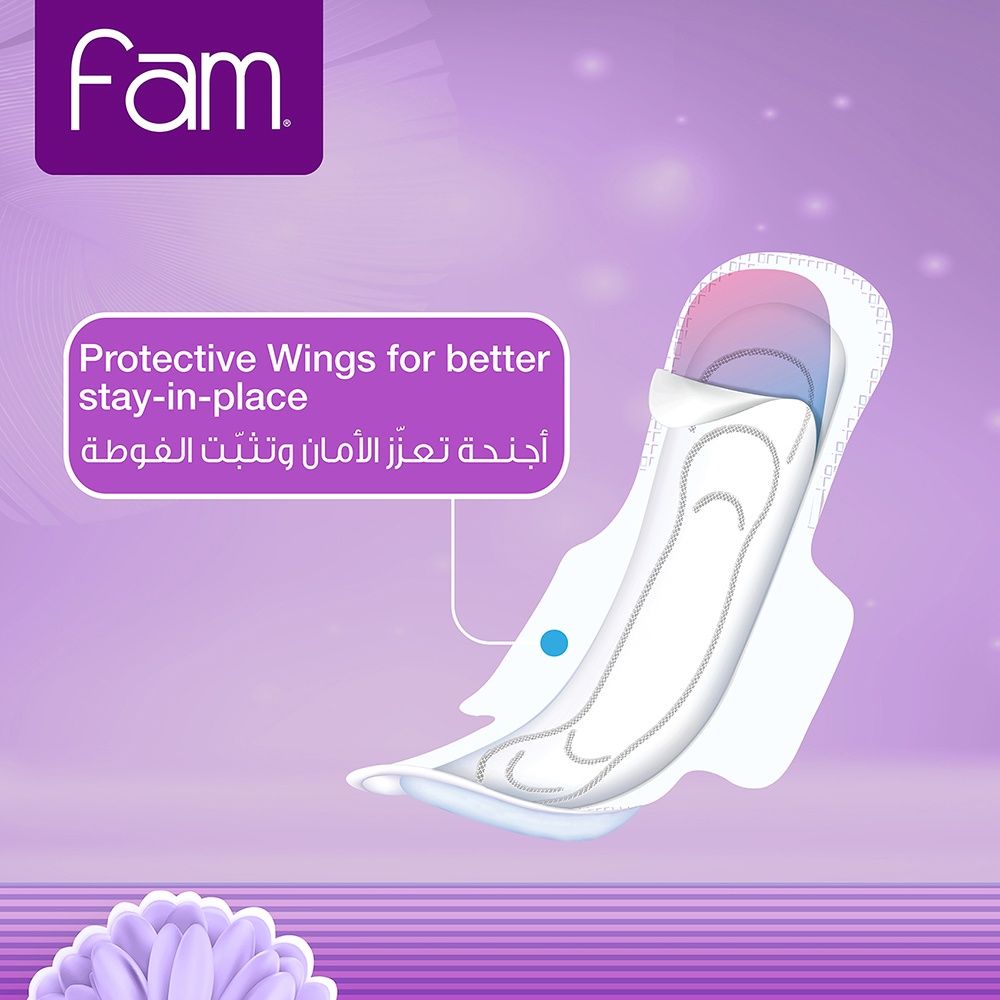 Fam Maxi Thick Folded With Wings Normal Sanitary Pads 10pcs