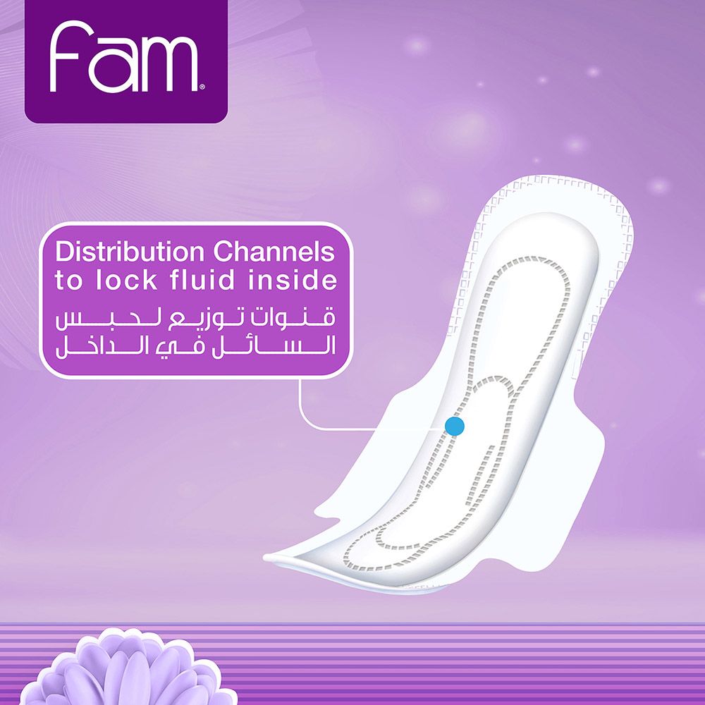 Fam - Sanitary Pads Extra Thin Super - 8 Pads