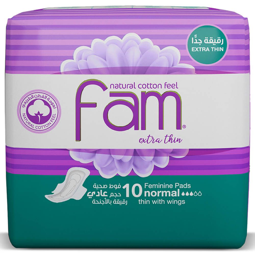 Fam - Sanitary Pads Extra Thin Normal - 10 Pads