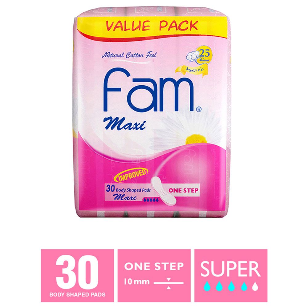 Fam - Sanitary Pad Without Wings Super - 30 Pads