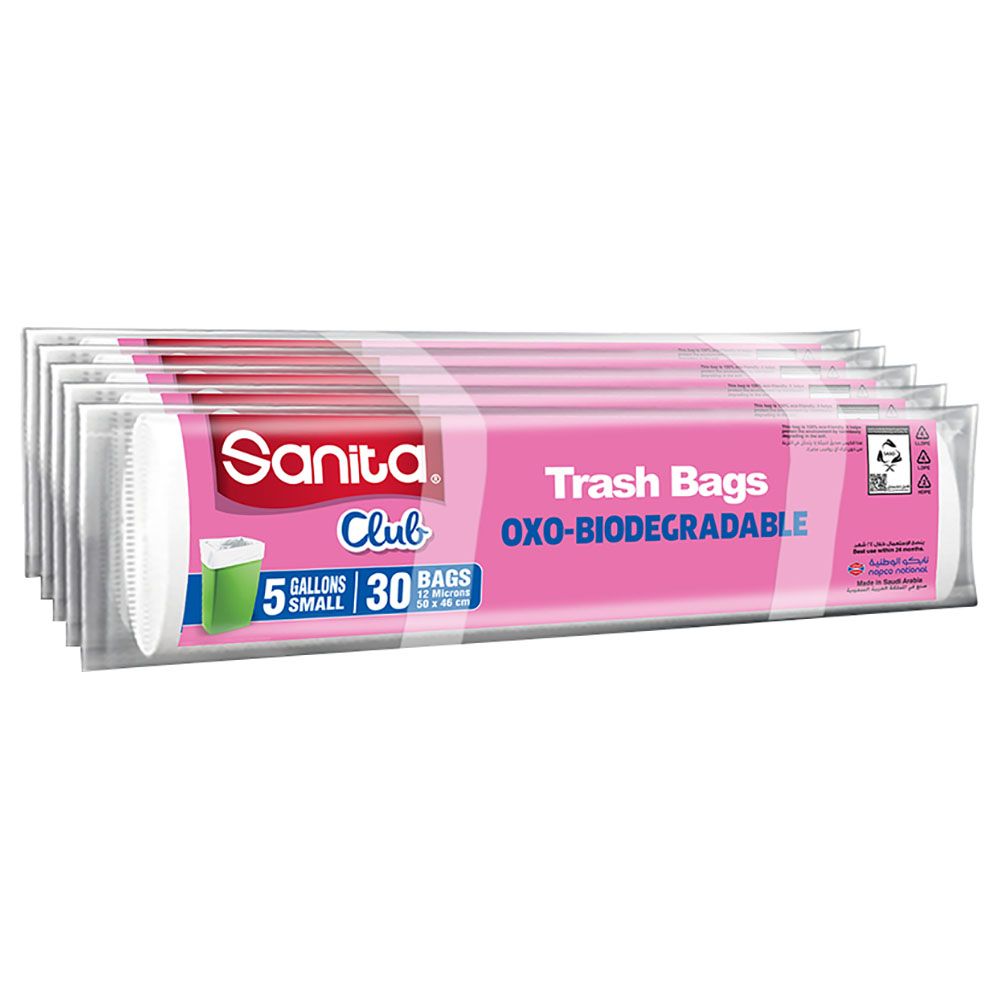 Sanita - Trash Bags Biodegradable - 5 Gallons - 150 Bags