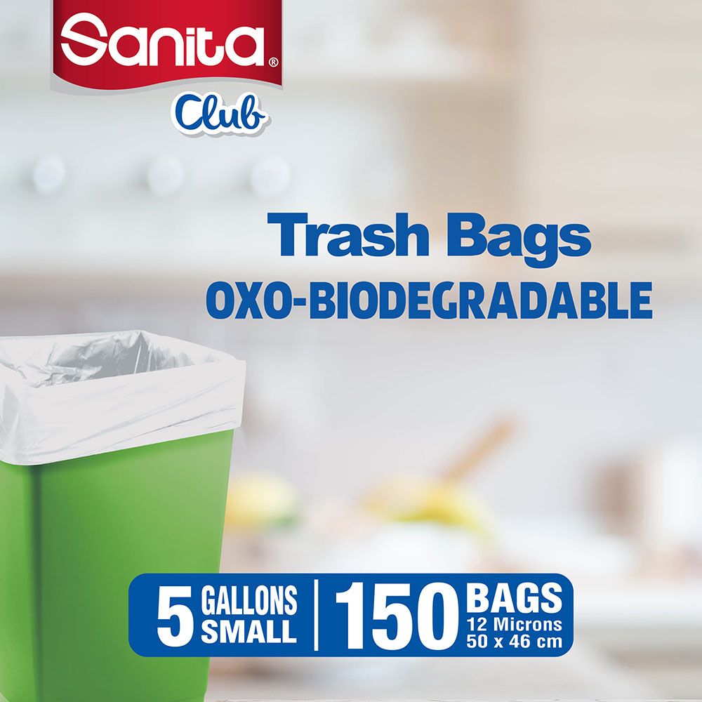 Sanita - Trash Bags Biodegradable - 5 Gallons - 150 Bags