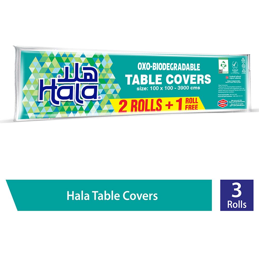 Hala - Table Cover Travel Pack - 2+1 Rolls - 39 Sheets