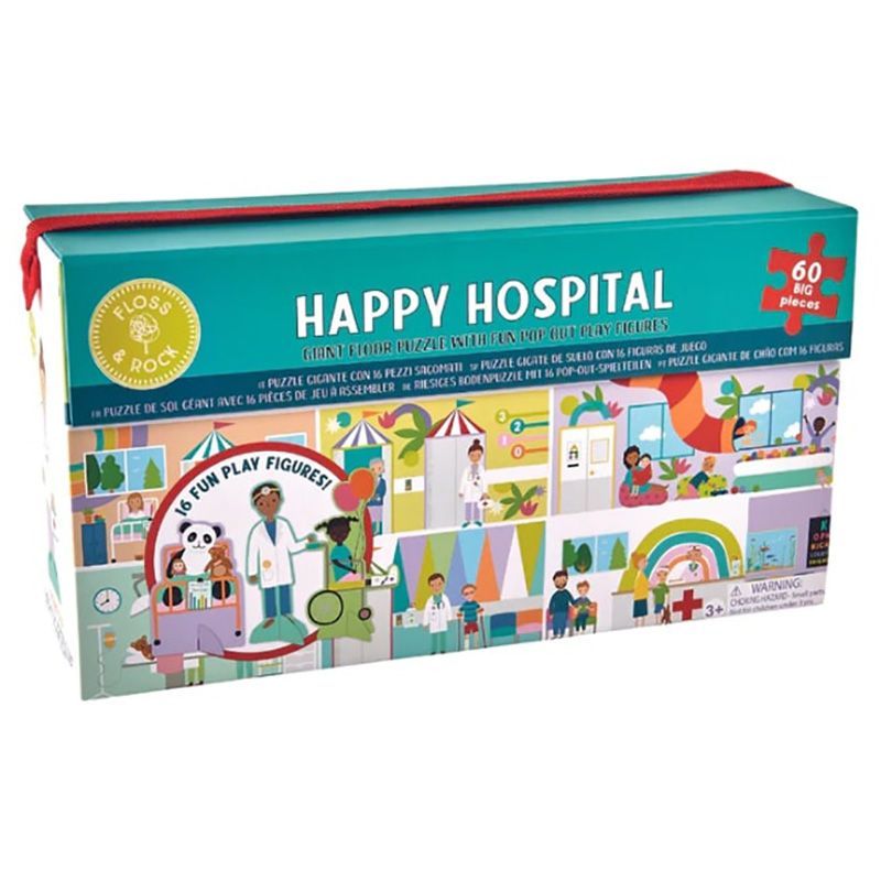 Floss & Rock - Happy Hospital Floor Puzzle w/ Pop Out Pieces - 60Pc