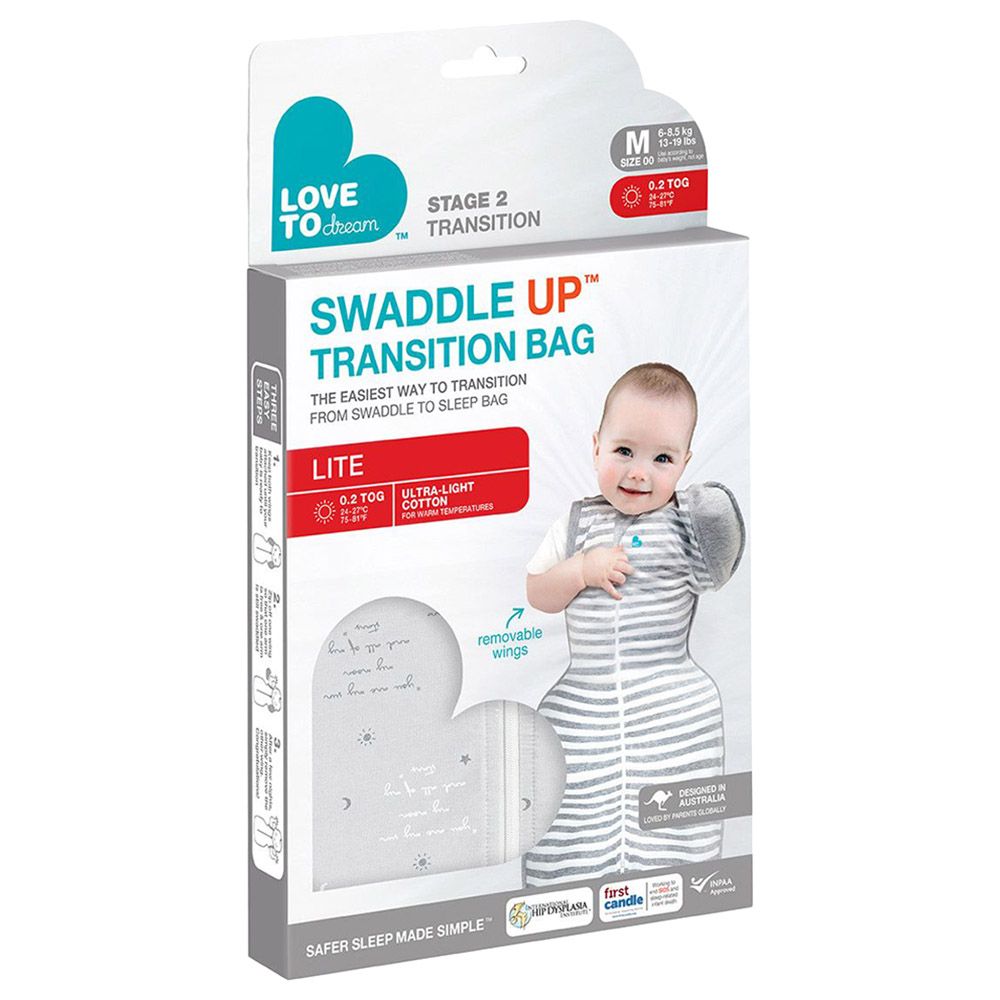 Love To Dream - Swaddle Up Lite Transition Bag - Grey