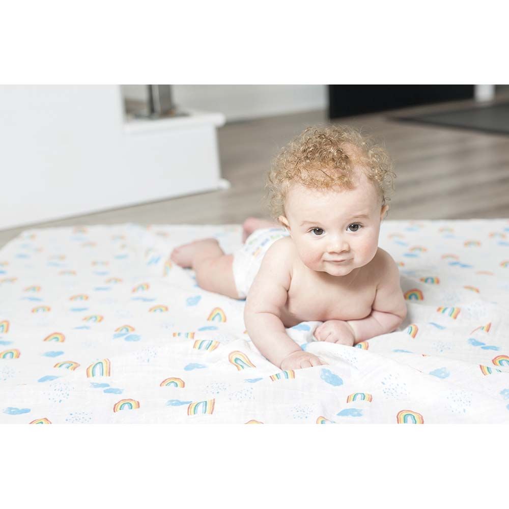 lulujo - Bamboo Muslin Swaddle Blankets - Pack of 3 - High in the Sky