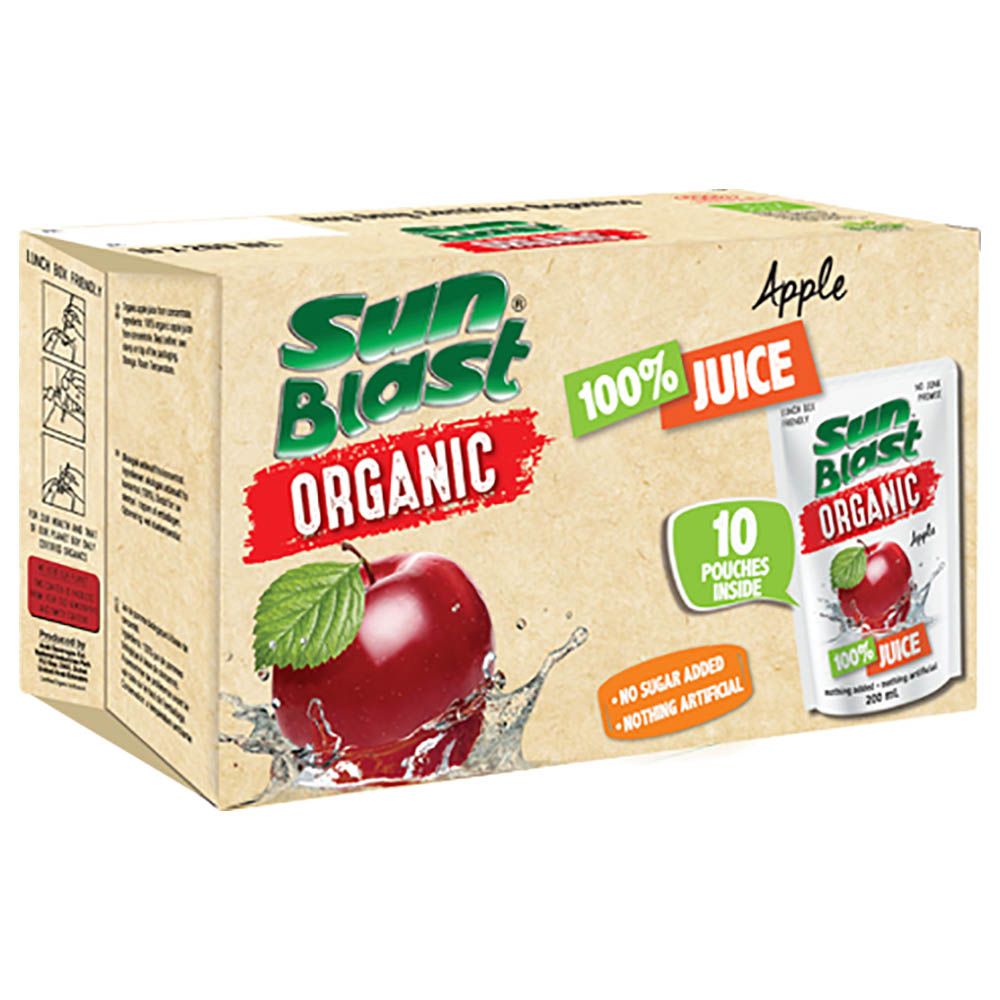 Sunblast - Pack of 10 Organic Apple Juice