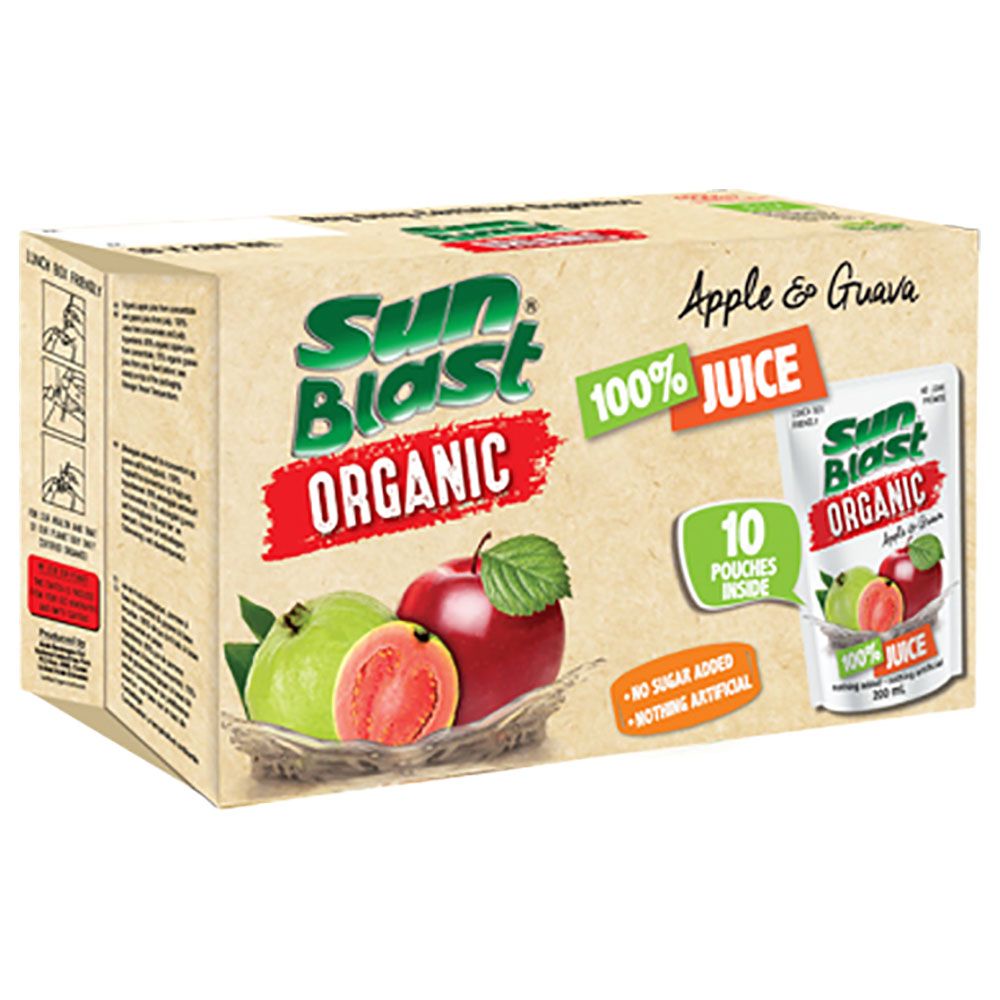 Sunblast - Pack of 10 Organic Apple Guava Juice