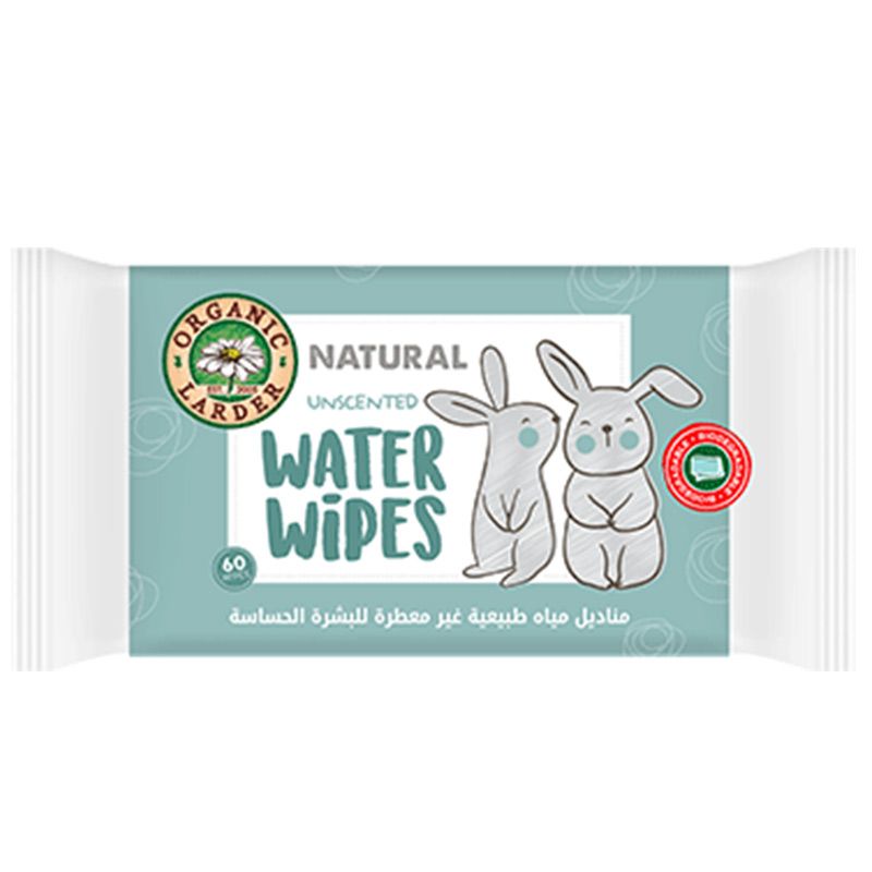 Organic Larder - Natural Unscented Wipes - Single Pack