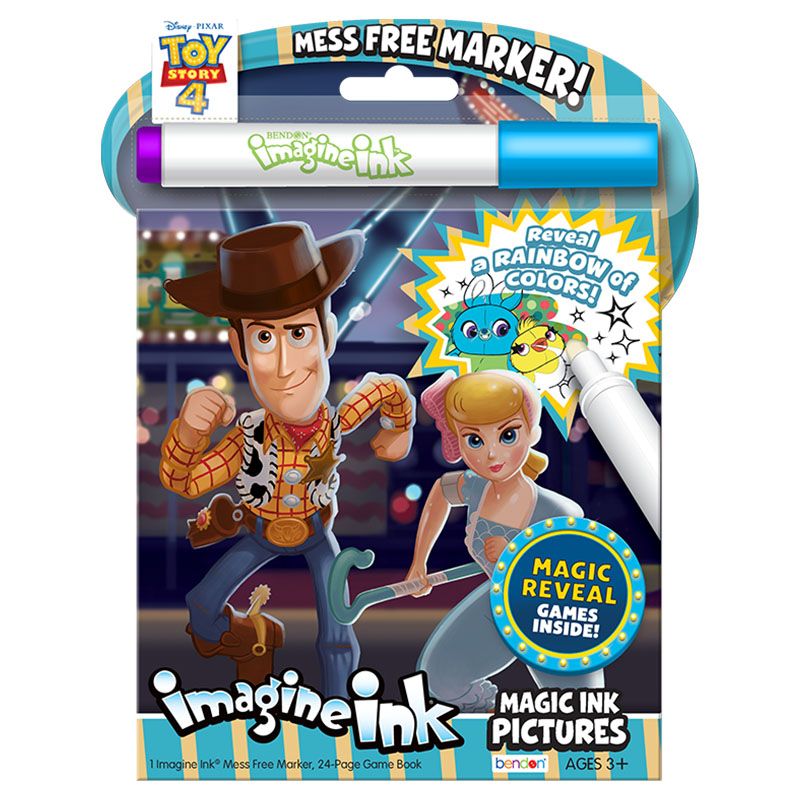 Imagine Ink Toy Story 4 Activity Book w/ Mess-Free Marker 