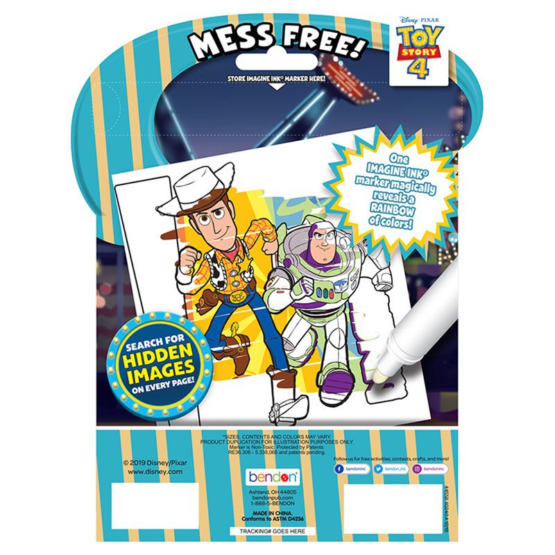 Imagine Ink Toy Story 4 Activity Book w/ Mess-Free Marker 