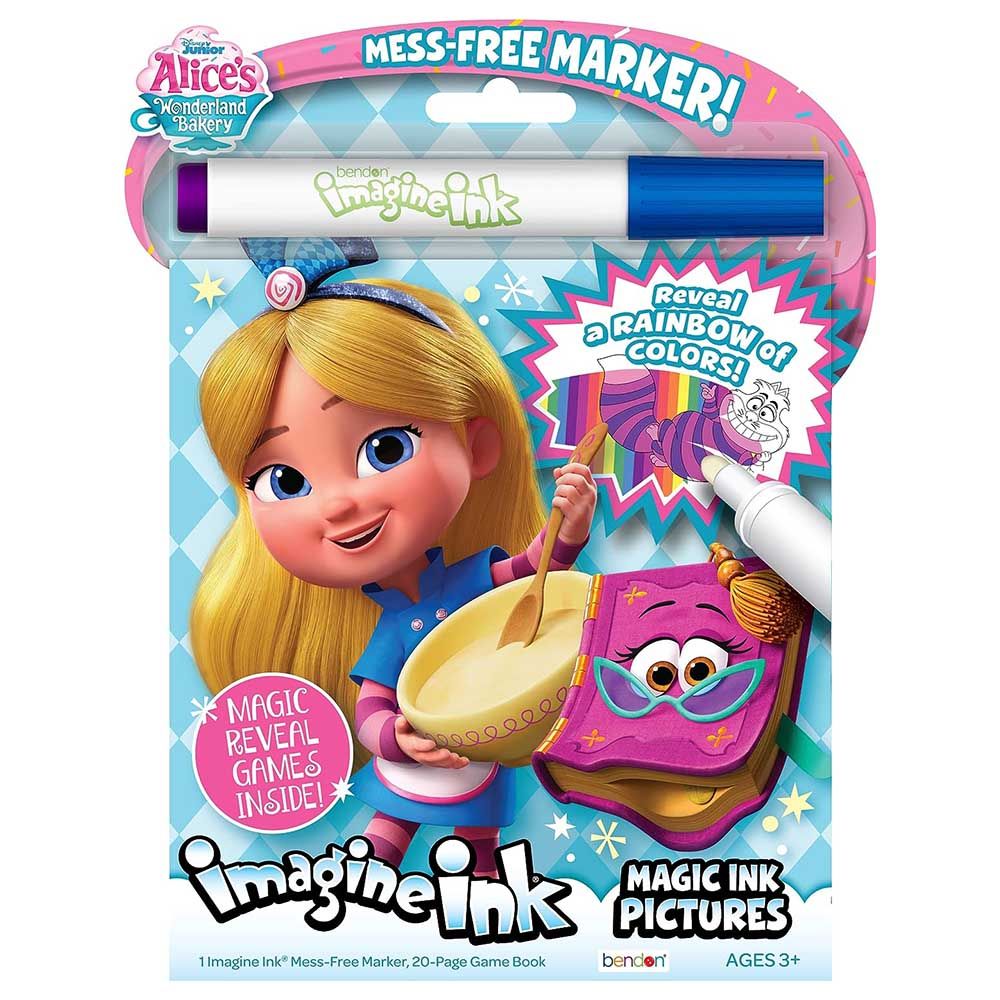 Imagine Ink Alice In Wonderland Activity Book w/ Mess-Free Marker 