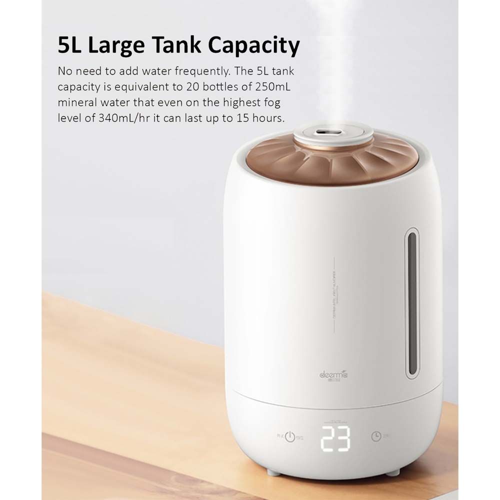 Deerma - Aromatherapy Oil Diffuser Ultrasonic Humidifier 5L White