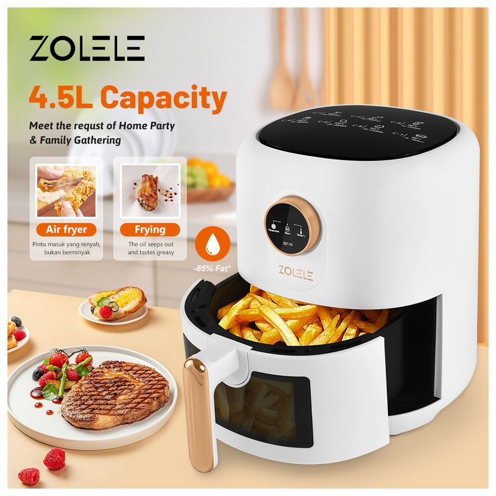 Zolele - ZA004 Electric Air Fryer - 4.5L - 1400W - White