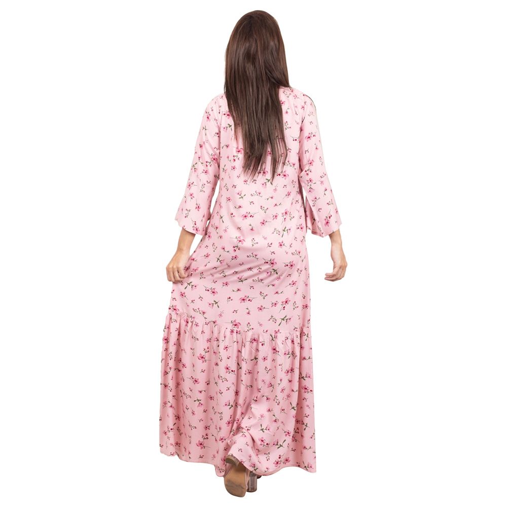 Oh9shop - Paisley Maxi Dress - Pink