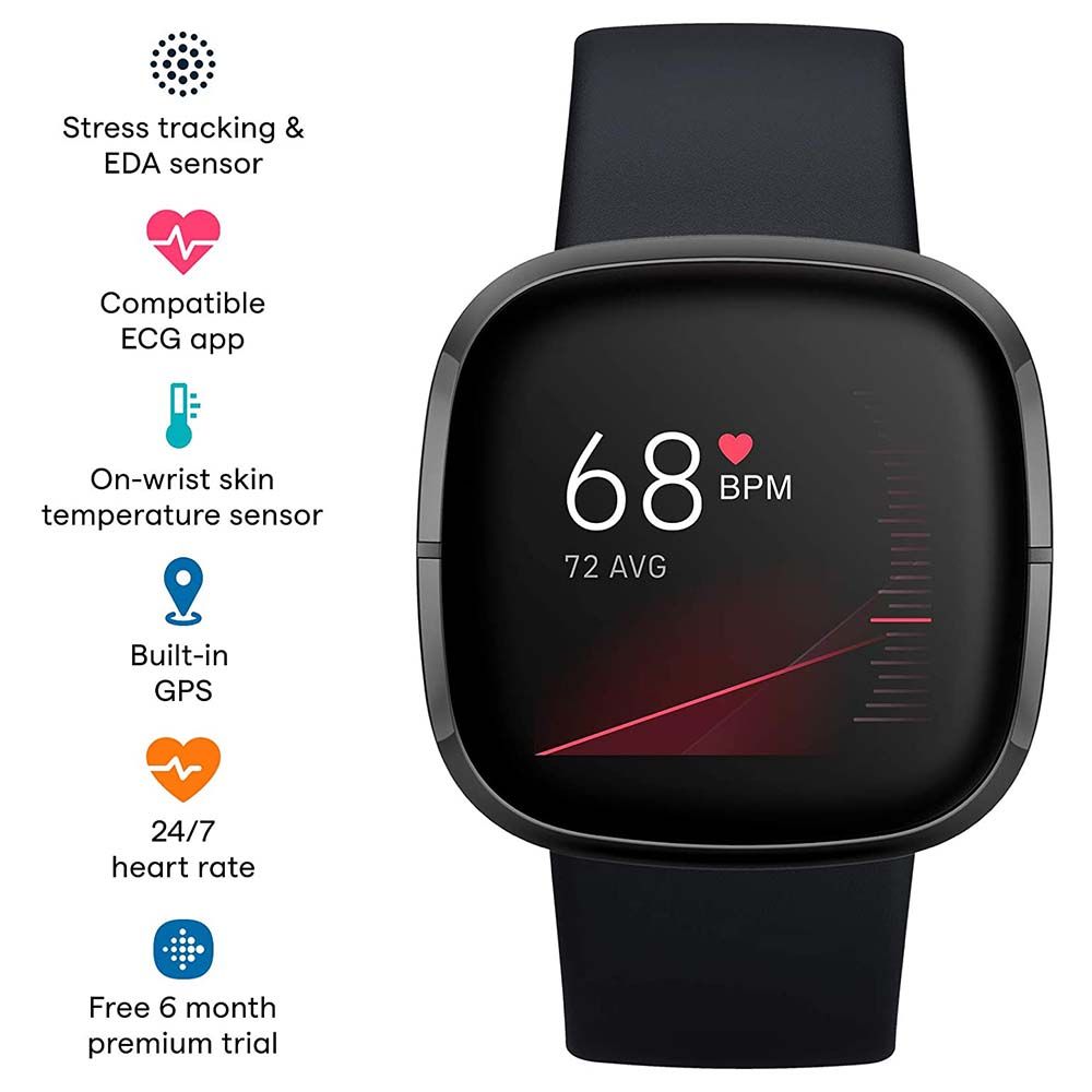 Fitbit - Sense Advanced Smartwatch - Black