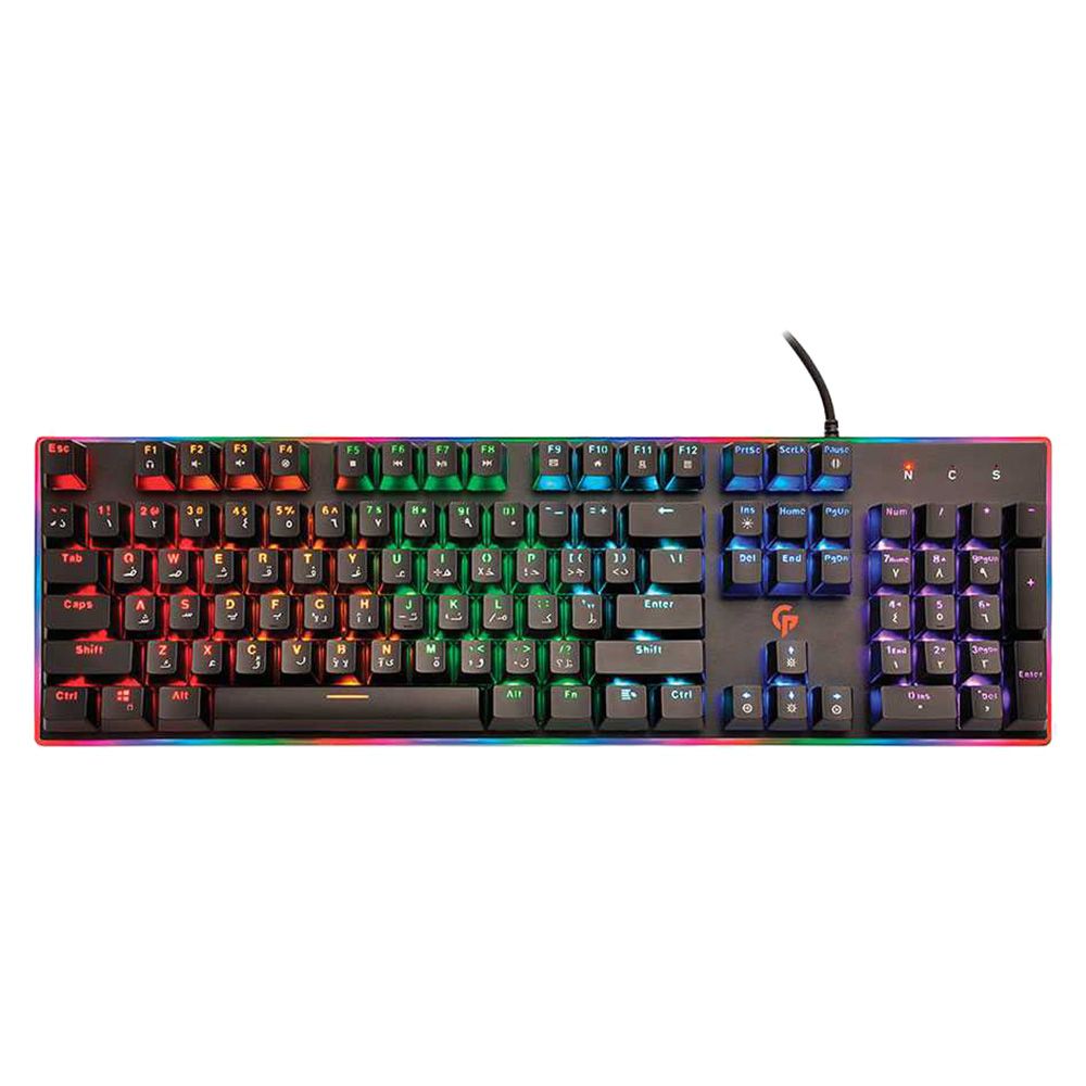 Porodo - Mechanical Gaming Keyboard (English / Arabic) - Black