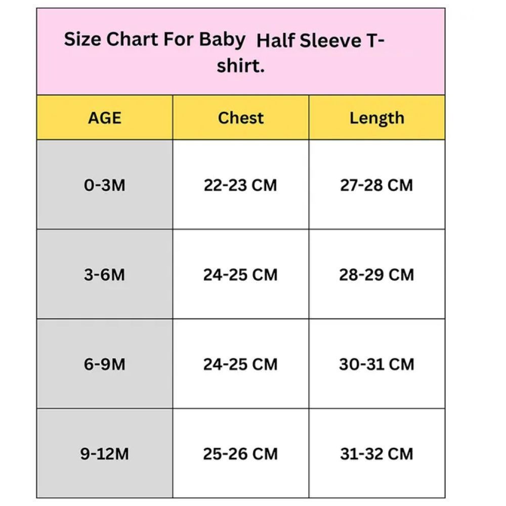 Smart Baby - 3pc-Set - Baby Girl Half Sleeve T-Shirts