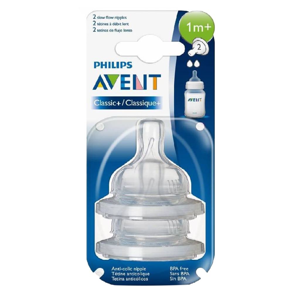 Philips Avent - Silicone 2 Holes Bottle Teats - Pack of 2