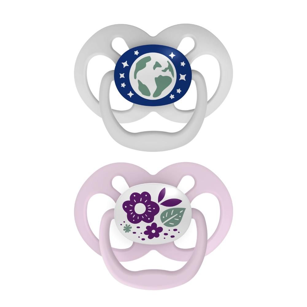 Dr. Brown's - Advantage Pacifier 6-18M - Stage 2 - Pink - Pack of 2 - Design may vary