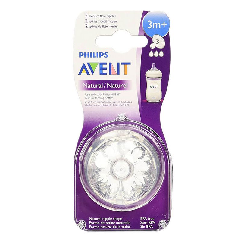 Philips Avent -  Natural 2.0 Teats 3M, 2pc