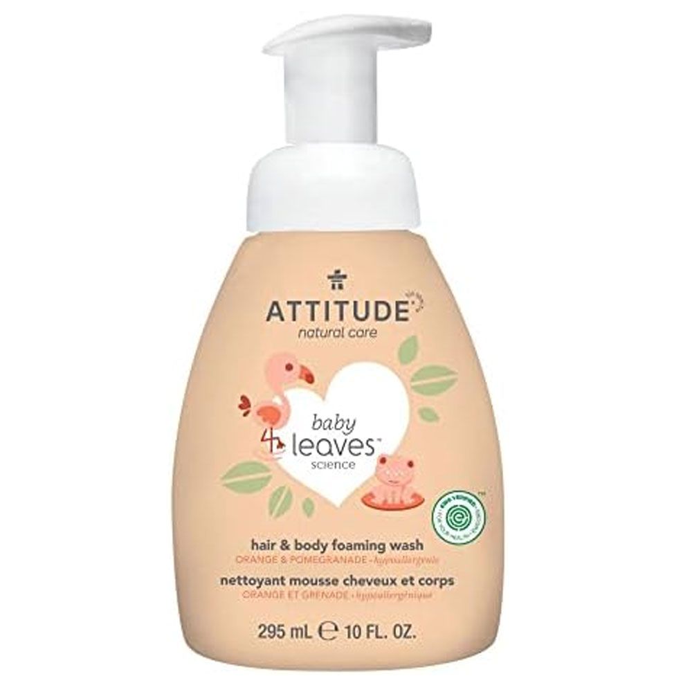 Attitude - 2-in-1 Baby Leaves Foaming Wash 295ml - Orange Pomegranate