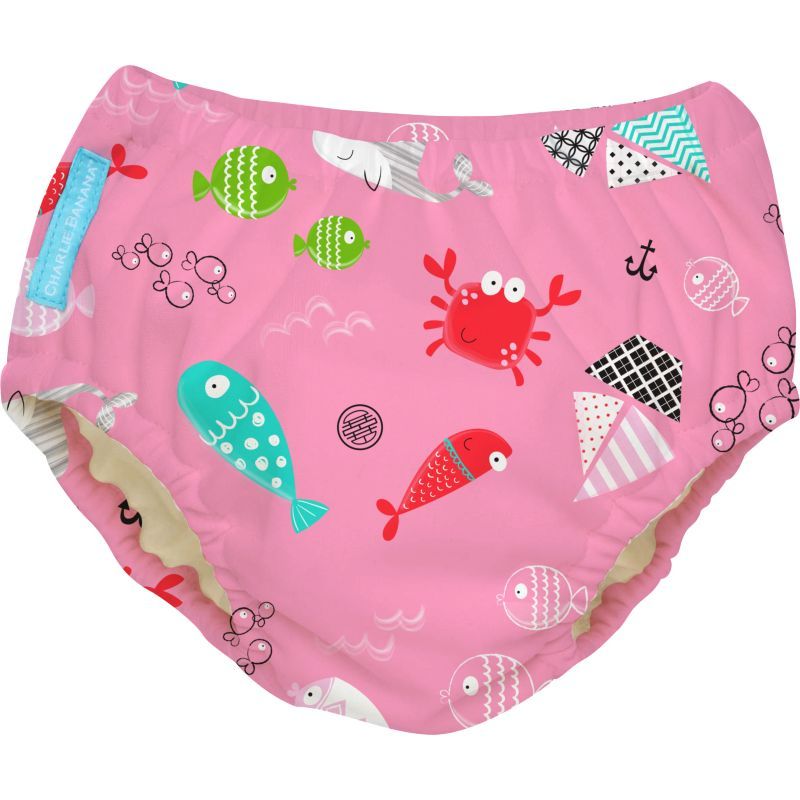 Charlie Banana - 2-in-1 Swim Diaper Pants - Florida Pink