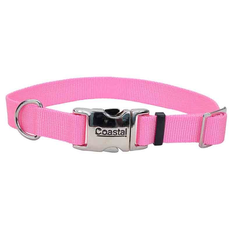 Coastal - 1" Tuff Dog Collar Large - Neon Pink