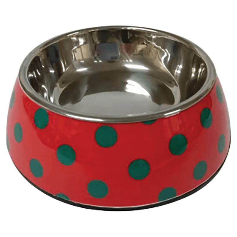 Petkin - Nutrapet Melamine Round Bowl Red & Blue - Small