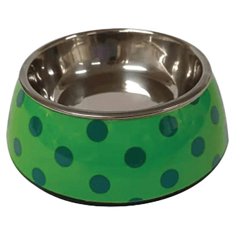 Petkin - Nutrapet Melamine Round Bowl Green & Blue - Small