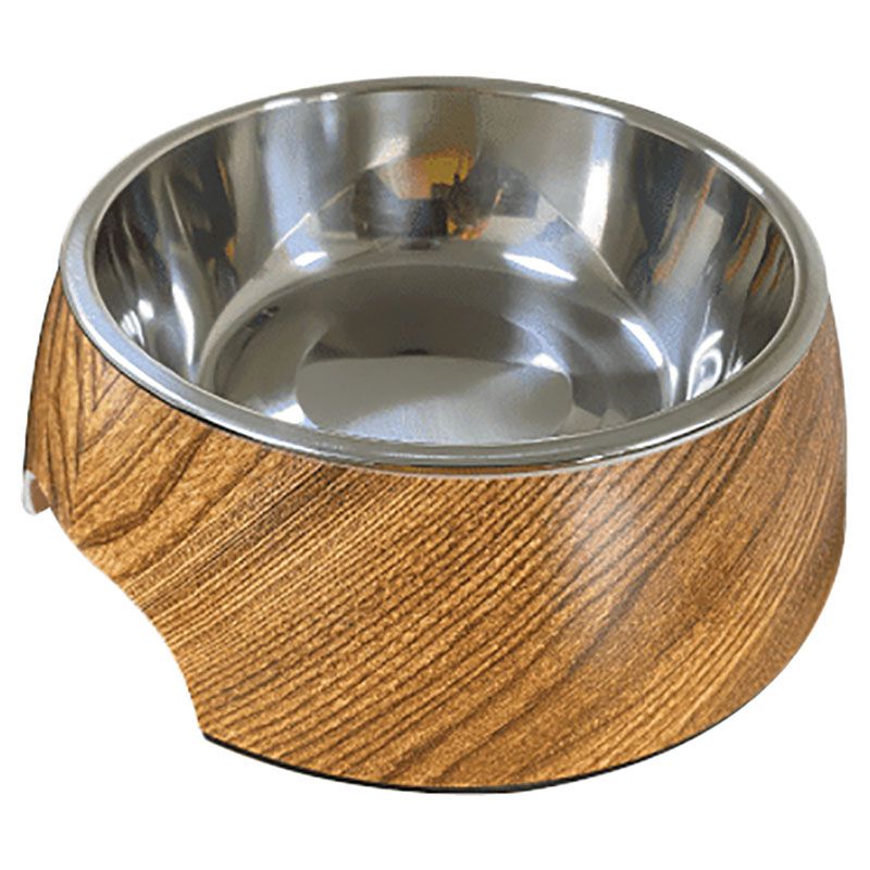 Petkin - Nutrapet Melamine Round Wooden Bowl - Large