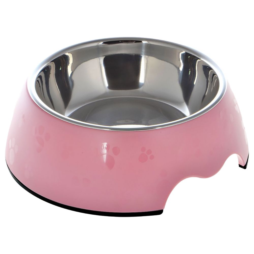 NutraPet - Melamine Round Paw Bowl Large - Pink