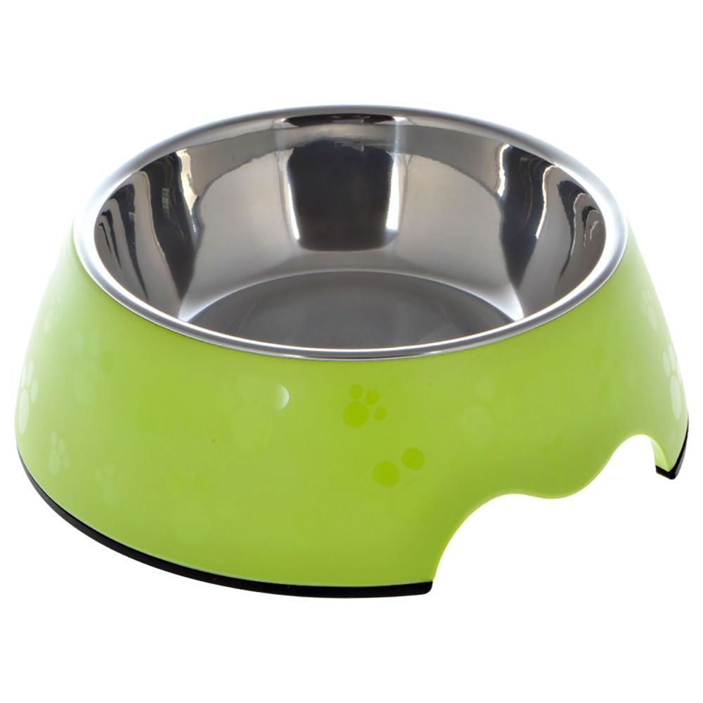 NutraPet - Melamine Round Paw Bowl Large - Green